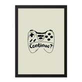 Gamer Wall Art, Continue Gaming, Video Game Wall Decor, Gift for Gamers, Play Room Wall Art, Gaming Controller Art Print, Game Room Decor - Tawshia